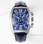 Franck Muller Geneve Casablanca Blue Leather Strap Watches VK Quartz Movement